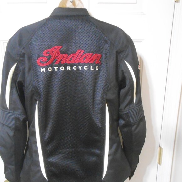 WOMEN'S SZ S INDIAN MOTORCYCLE BLK JACKET POLARIS BRASIL 2 MESH MARCA INDIAN NWO - Picture 10 of 12